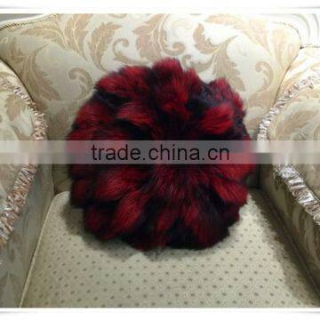 Custom Color 40cm x 40cm Fox Fur Pillow Fur Cushion Cover