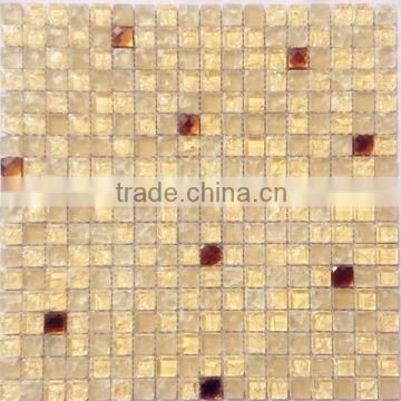 ice cracked mix metal glass mosaic Ice crack mosaic ice cracker mosaic decoration material