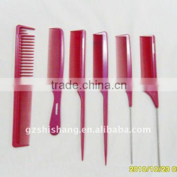 Plastic hot hair comb plastic pink tony and guy combs