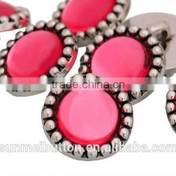 Fancy Opal Color Acrylic Rhinestone Covered Plastic Shank Button photo-4