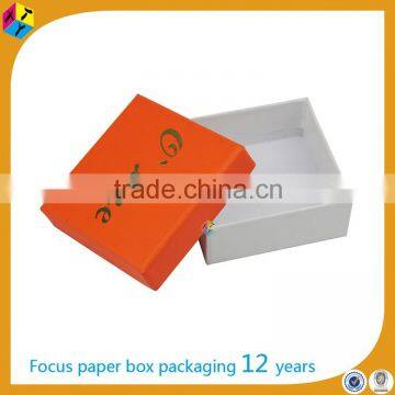 Orange paper packaging gift fancy jewellery box