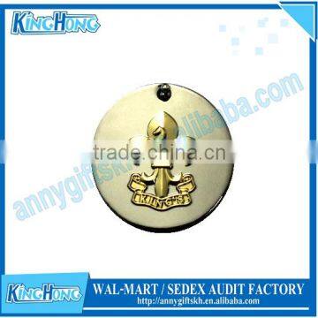 Round stainless steel sailor design Military Tag