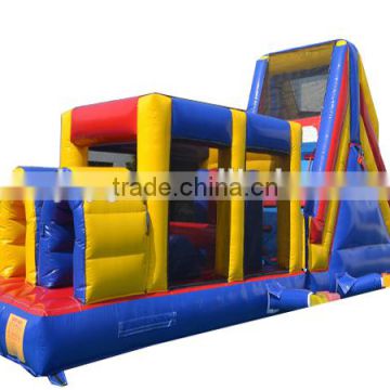 PVC Train Inflatable Obstacle Game Courses with Bouncy Castle Climbing Slide Outdoor Indoor for Children Adult Kids