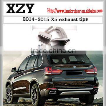 New 2014-2015 X5 F15 square muffler tips for X5 upgrade to X5 M look