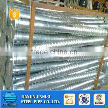 galvanized ground screw pole anchor for solar installation