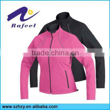 womens 92% polyester 8% spandex softshell jacket