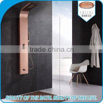 Europe golden finish rainfall copper shower panel