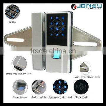 security fingerprint password glass door lock (JYF-L8800H)