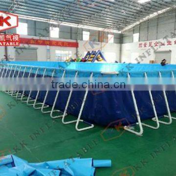 Commercial Metal Rectangular Frame Pvc Swimming Pool photo-2