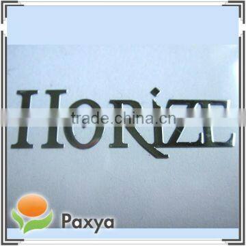 Silver shiny self adhesive metallic name plate sticker