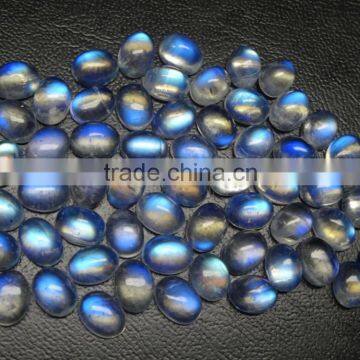 Natural Gemstone Type and Rainbow Moonstone Gemstone Material Cabchon Rainbow Moonstone
