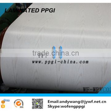 Laminated PCM VCM PPGI steel sheet in coil