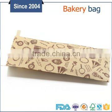 Factory price food grade tin tie paper bag kraft for the Danish bread packaging