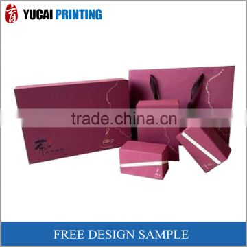 tea paper bag gift box, purple box make-up bag