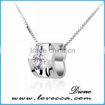 Wholesale 2016 Hot Square Pendant Sterling 925 Silver Necklace