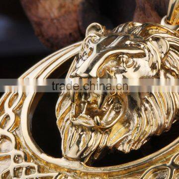 2015 New Design High Polish Animal Head Gold Coin Pendant photo-2