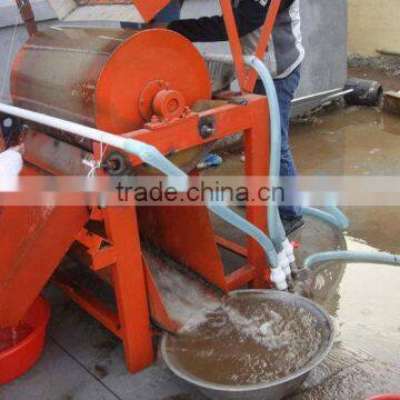 Wet drum type magnetic iron ore separator