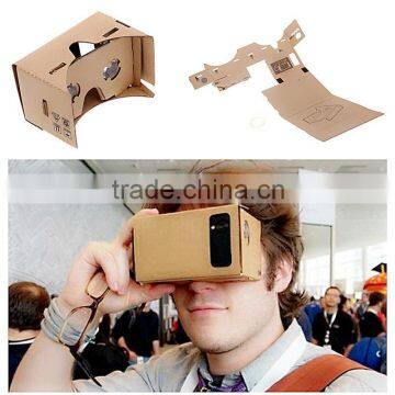 New design diy cardboard vr glasses google vr 3d glasse vr box 3d glasses google cardboard vr box with great price