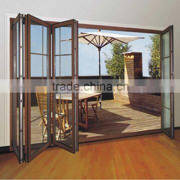 Wide-field bi fold doors patio door