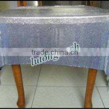Anping colorful square sequin table cloth/free sample