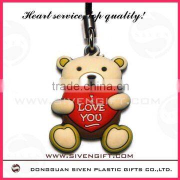 customized cute promotion pvc earphone strap