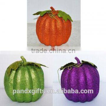 glitter pumpkin set 3 asst