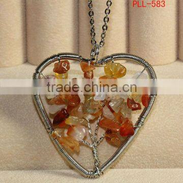 wholesale tree of life metal and stone pendants