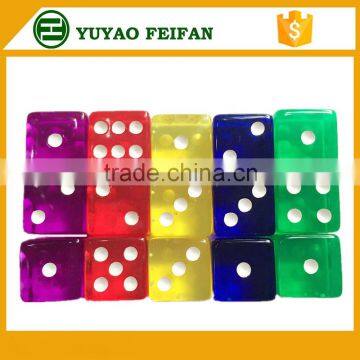 custome plastic dice engraved transparent dice with various color