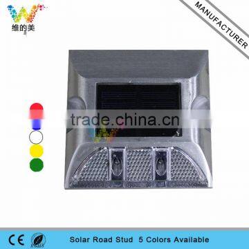 Single side white led light aluminum solar power reflective road stud