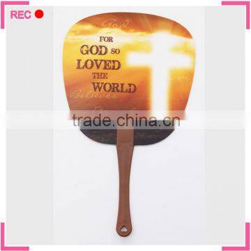 Manual hand fan custom printed, custom plastic hand fan