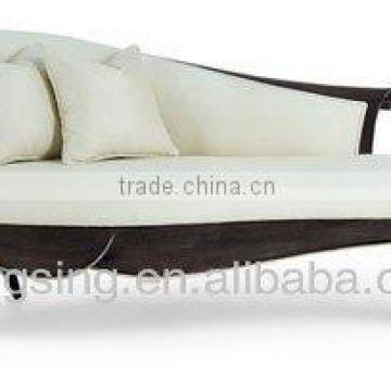 wood frame chaise lounge sofa