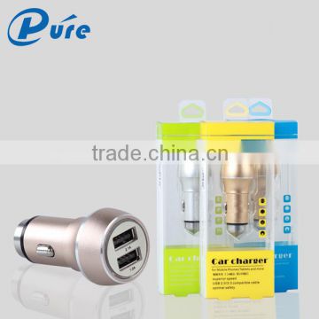 Promotional Output DC 5V 2.1A/3.1A QC2.0 fast charge Double Speed Fast Charge Universal Portable Dual USB Car Charger