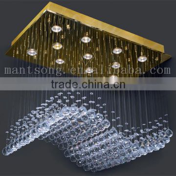 Wholesale modern simple contemporary gold plate GU10 crystal ceiling light