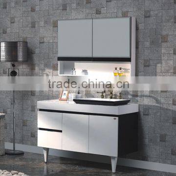Modern Hanging Bathroom Cabinet With Natrual Marble Countertop