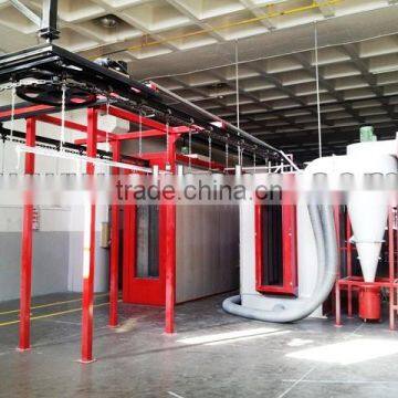 Cyclone type automatic powder coating booth