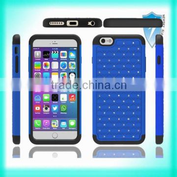 soft silicone case with crystal decoration for iphone 6 plus