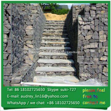 China gabion factory gabion stone basket for via/outlets aprons use