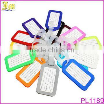 Wholesale Cheap Plastic Travel Luggage Tags Fashion Colorful Waterproof Luggage Labels Travel Accessories For Sale