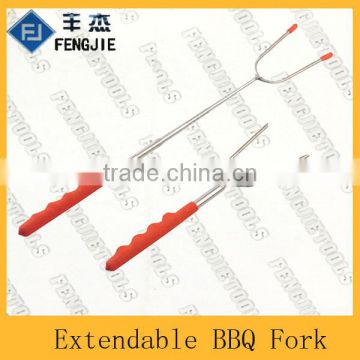 High Quality & Low Price Stainless Steel Extendable Long BBQ Fork