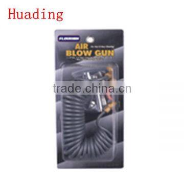 Air seat blow gun kit 1PC-5m nylon hose w/male and T-connector 1pc-air blow gun 2pc-nozzle Inner packing: slide blister card