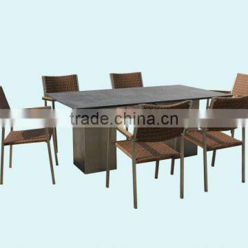 stainless steel dining table designs granite top