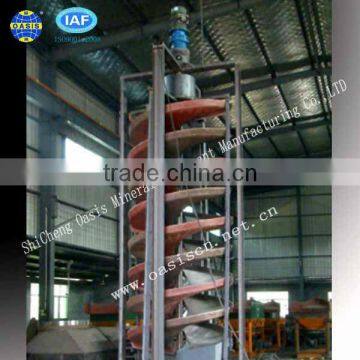 Rotary spiral chute