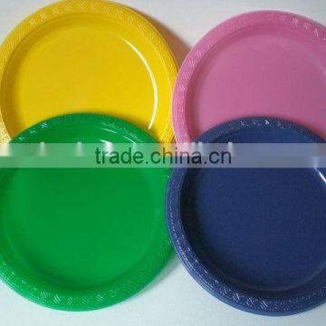 7" inch disposable PS colorful plastic plates party tray