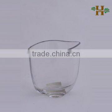 Handblown Diffeerent Sizes Clear Oval Glass Vase
