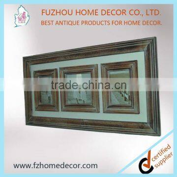 Wooden Photo Frame Wall Art With Multi Openings and Hooks photo-6