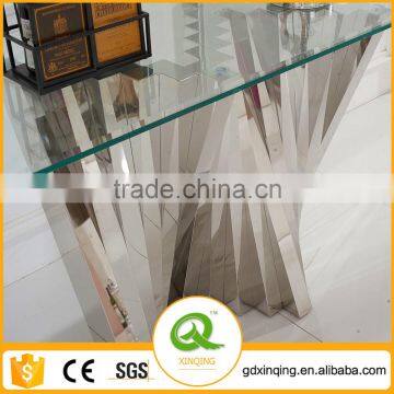 F407 Bedroom Furniture Modern Tempered Glass Console Table photo-2