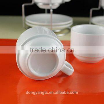 2017 Hotel Supplies 304 Stainless Steel Rack Plus Ceramic Tea Cup Set photo-4