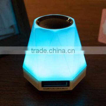 Colorful Dazzle LED Light Mini Crack Bluetooth Speaker With LED Clock photo-3