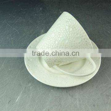 Ceramic Porcelain White V Shaped Coffee Tea Cup And Saucer, Wholesale Cheap Porcelain Cup and Saucer in Stock photo-2