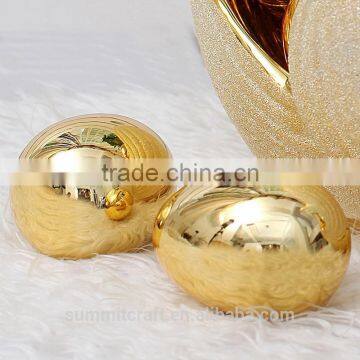 High Quality Golden Electroplated Decorative Artificial Egg photo-4